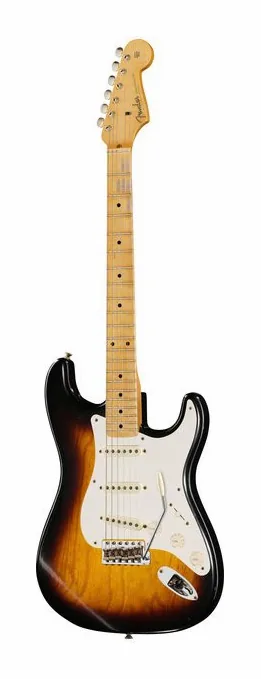 Fender 56 Strat Journeyman Relic 2CS inquadrato di fronte su sfondo neutro
