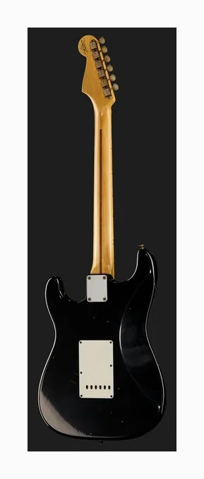 Fender 57 Strat BLK Journeyman Relic, pickup e manopole dei controlli