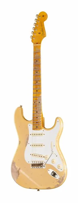 Fender 57 Stratocaster Nocaster Bl HR fotografato frontalmente