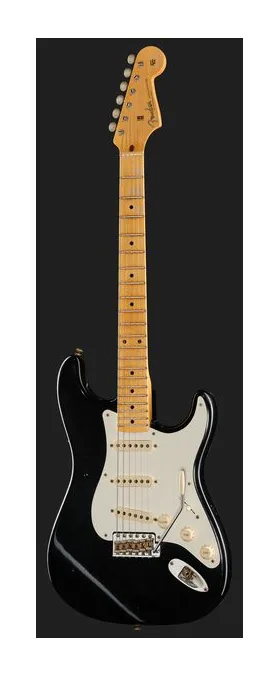 Fender 59 Strat Black JM Relic, paletta con meccaniche e logo