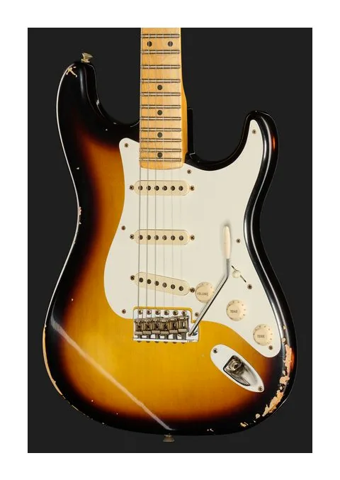 Fender 59 Strat 2TSB Relic, manico e tastiera visti di lato