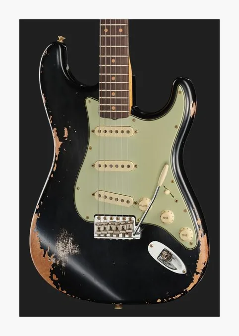 Fender 60 Strat ABLK Heavy Relic, profilo laterale del corpo