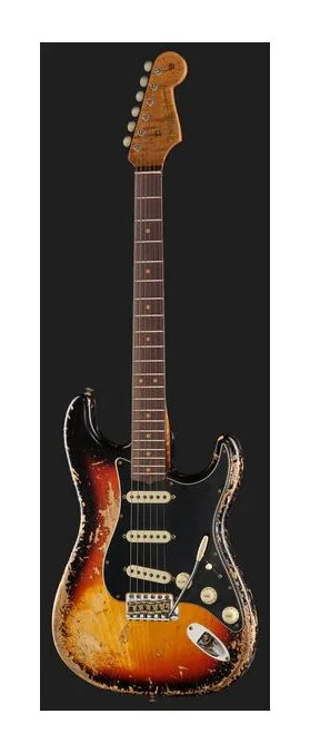 Fender 60 Strat C3TSB SH Relic, pickup e manopole dei controlli