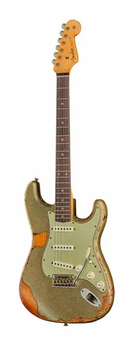 Fender 60 Strat GSoBB SuperRelic MBDB in primo piano frontale