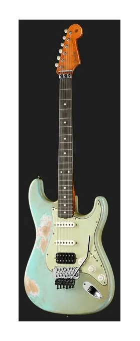 Fender 60 Strat HSS HR MBAH SADB, vista posteriore del corpo