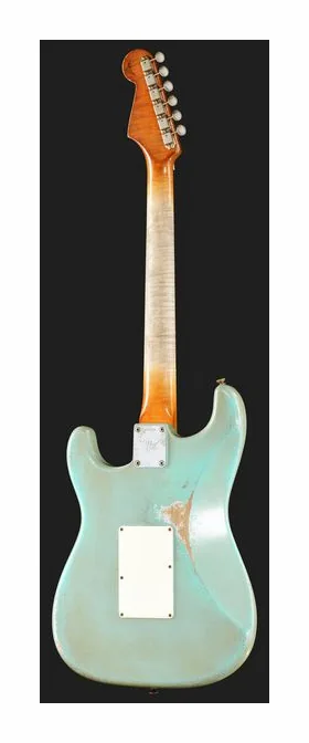 Fender 60 Strat HSS HR MBAH SADB, manico e tastiera visti di lato