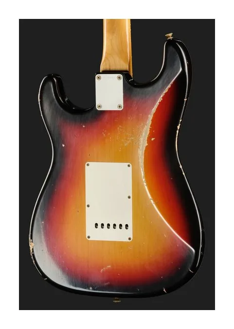 Fender 60 Strat 3TSB Relic, curve del body viste dall'alto