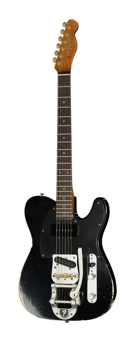 Fender 60 Tele Bigsby Rel AB fotografato frontalmente