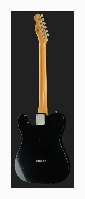 Fender 60 Tele BLK JM Relic RW, paletta con meccaniche e logo