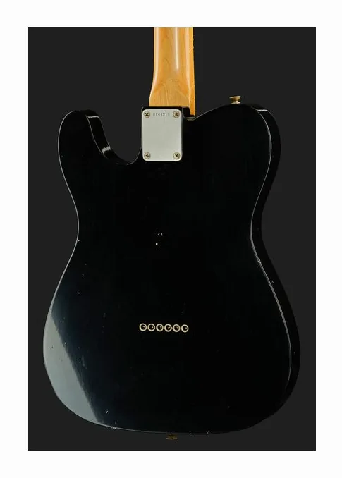 Fender 60 Tele BLK JM Relic RW, paletta con meccaniche e logo