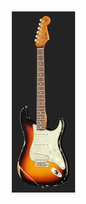 Fender 60s DM II CR Strat Relic 3TSB, curve del body viste dall'alto