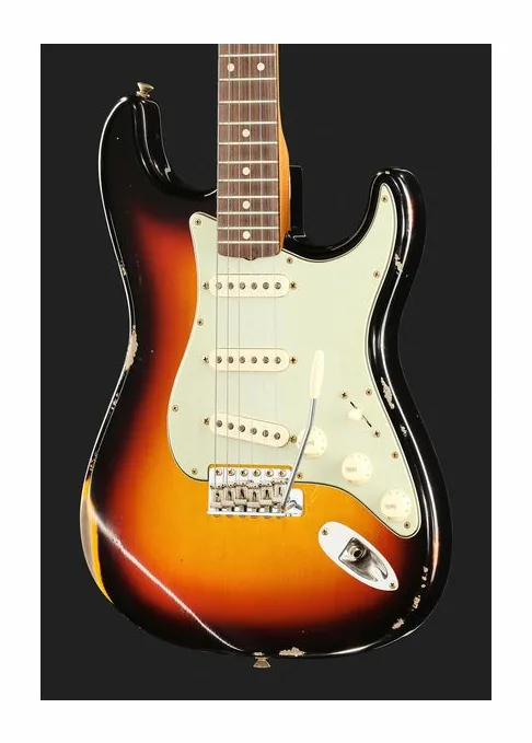 Fender 60s DM II CR Strat Relic 3TSB, selettore pickup e jack di uscita