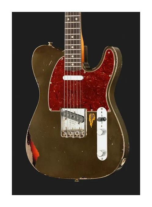 Fender 60s Tele Relic CF over 3TSB, corpo e verniciatura in primo piano