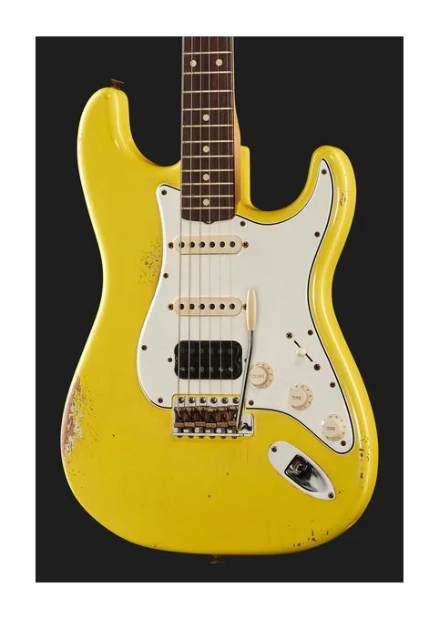 Fender 61 Strat GRY Relic HSS MBAH, profilo laterale del corpo
