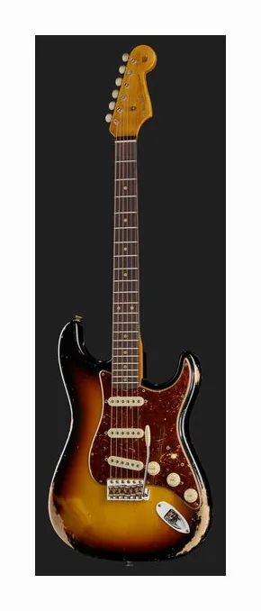 Fender 61 Strat Heavy Relic FSB, curve del body viste dall'alto
