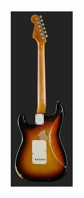 Fender 61 Strat Heavy Relic FSB, curve del body viste dall'alto