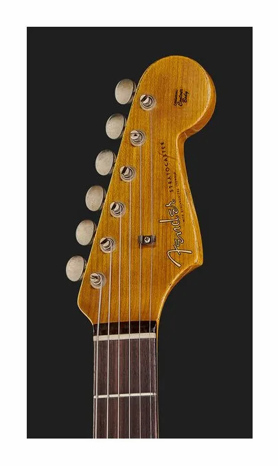 Fender 61 Strat Heavy Relic FSB, pickup e manopole dei controlli