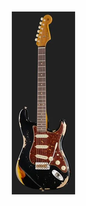 Fender 61 Strat Heavy Relic AB, corpo e verniciatura in primo piano
