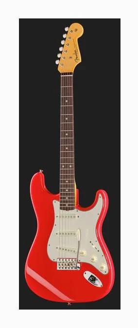 Fender 61 Strat Hot Rod Red RW NOS, paletta con meccaniche e logo