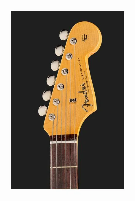 Fender 61 Strat Hot Rod Red RW NOS, corpo e verniciatura in primo piano