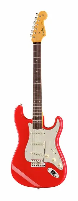 Fender 61 Strat Hot Rod Red RW NOS in primo piano frontale