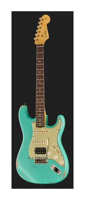 Fender 61 Strat SFG Relic HSS MBAH, capotasto e prime posizioni della tastiera
