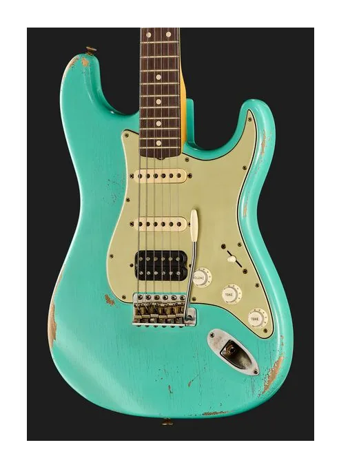 Fender 61 Strat SFG Relic HSS MBAH, profilo laterale del corpo