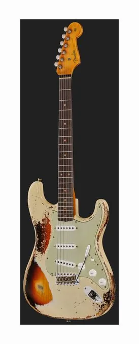 Fender 61 Strat SHR Aged V White 3TSB, selettore pickup e jack di uscita