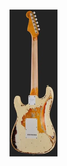 Fender 61 Strat SHR Aged V White 3TSB, selettore pickup e jack di uscita