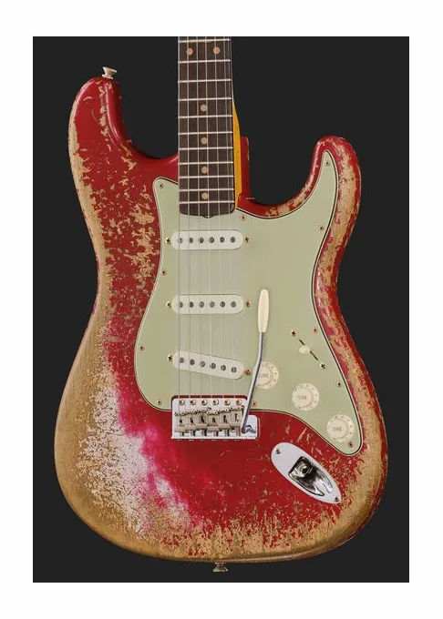 Fender 62/63 Strat SHR Dakota Red, vista posteriore del corpo