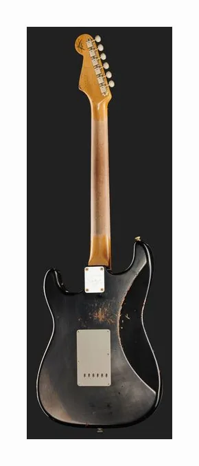 Fender 63 Strat ABLK Heavy Relic, capotasto e prime posizioni della tastiera