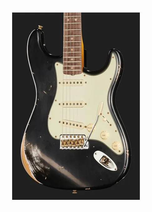 Fender 63 Strat ABLK Heavy Relic, vista posteriore del corpo