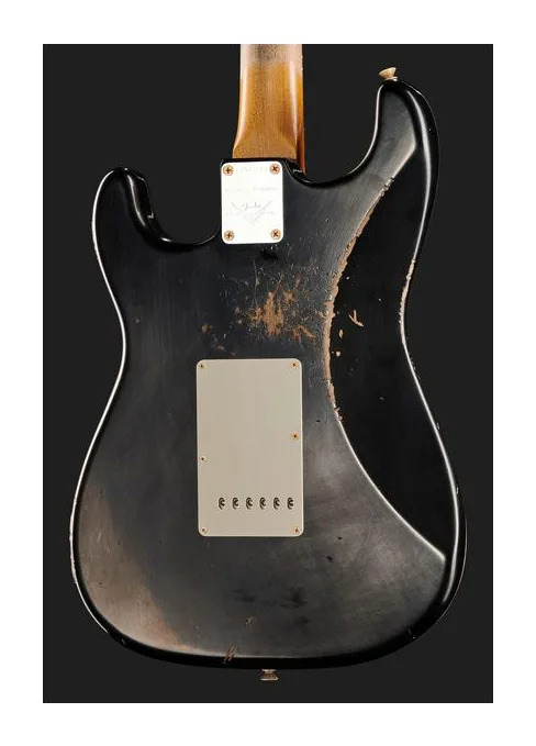 Fender 63 Strat ABLK Heavy Relic, capotasto e prime posizioni della tastiera