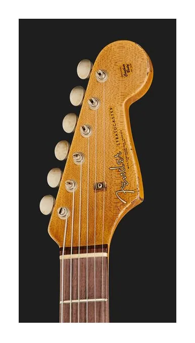 Fender 63 Strat ABLK Heavy Relic, manico e tastiera visti di lato