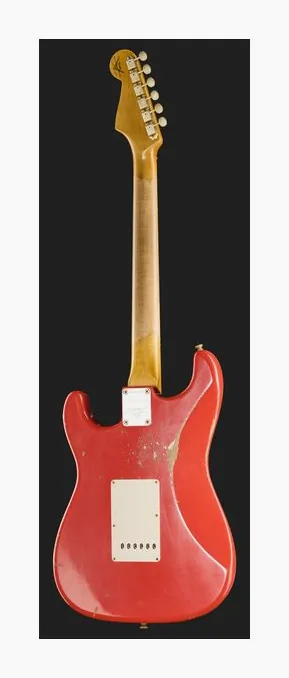 Fender 63 Strat AFR Heavy Relic, curve del body viste dall'alto
