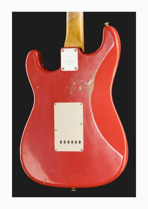 Fender 63 Strat AFR Heavy Relic, curve del body viste dall'alto