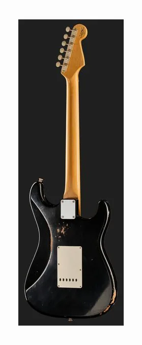 Fender 63 Strat Black Relic LH, curve del body viste dall'alto