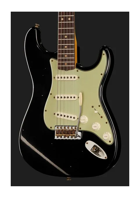 Fender 63 Strat BLK Journeyman Relic, profilo laterale del corpo