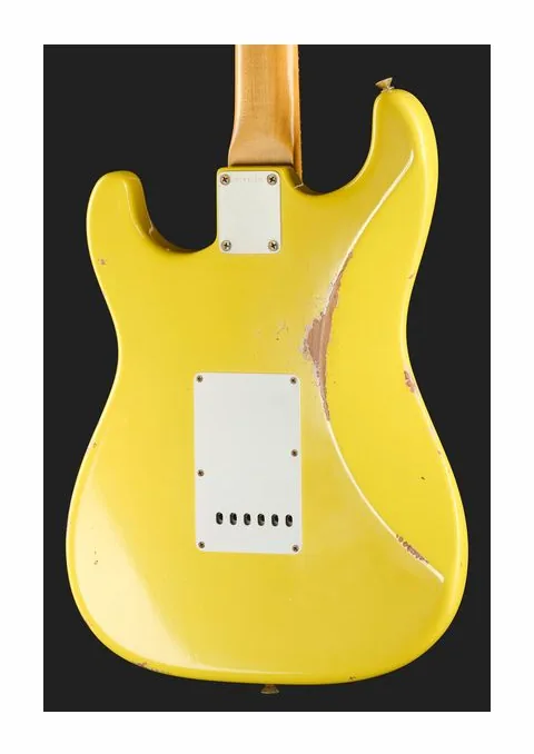 Fender 63 Strat Relic GYW HSS, pickup e manopole dei controlli