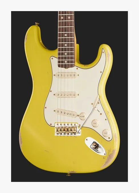 Fender 63 Strat Relic GRY MBDB, paletta con meccaniche e logo