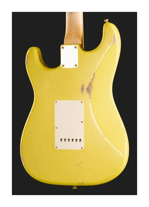 Fender 63 Strat Relic GRY MBDB, paletta con meccaniche e logo