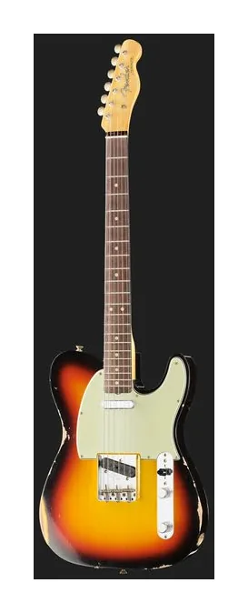 Fender 63 Tele Relic 3-Tone Sunburst, pickup e manopole dei controlli