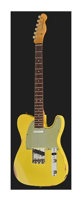 Fender 63 Tele Relic Canary Yellow, capotasto e prime posizioni della tastiera