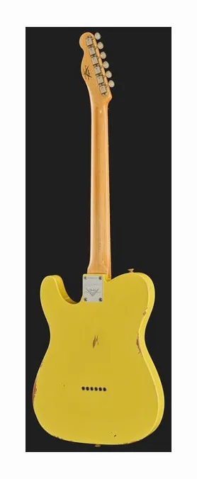 Fender 63 Tele Relic Canary Yellow, profilo laterale del corpo