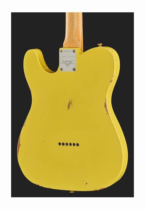 Fender 63 Tele Relic Canary Yellow, pickup e manopole dei controlli
