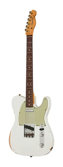 Fender 63 Tele Relic Olympic White visto di fronte