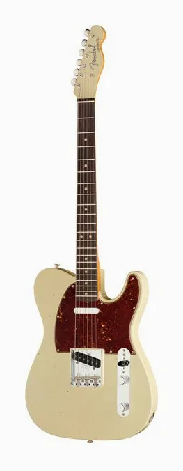 Fender 63 Telecaster V White JM LTD fotografato frontalmente