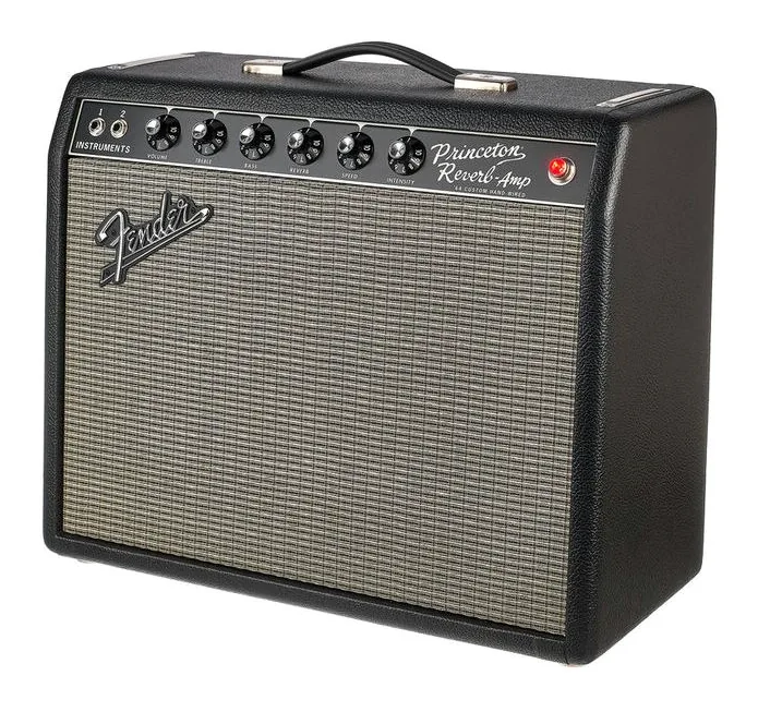 Fender 64 Custom Princeton Reverb, vista dall'alto della testata