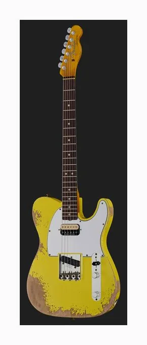 Fender 64 Tele HS GFY Heavy Relic, paletta con meccaniche e logo