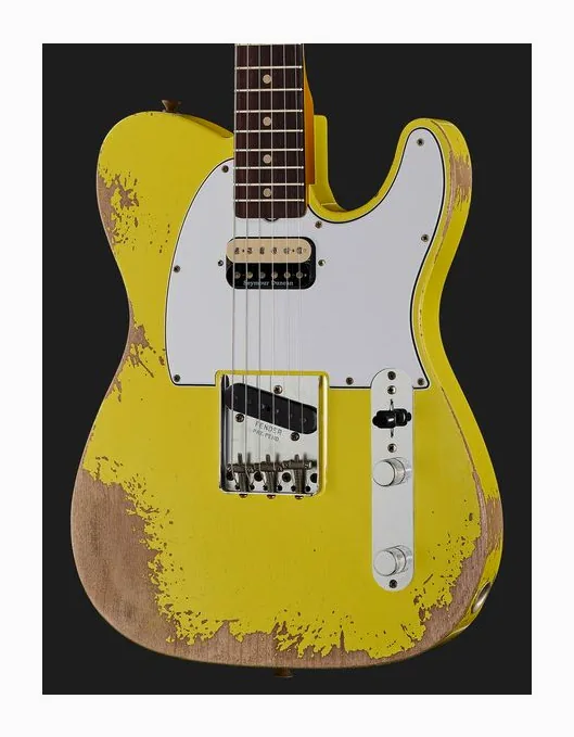 Fender 64 Tele HS GFY Heavy Relic, paletta con meccaniche e logo
